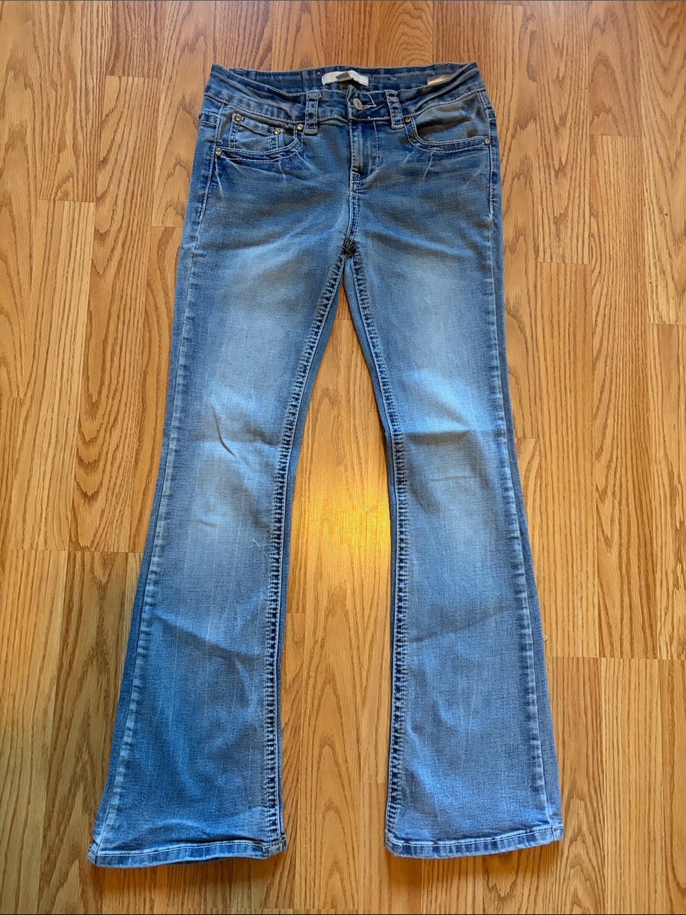 Shyanne Girls Blue Flare Jeans